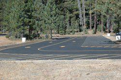 Parking lot striping on a North Lake Tahoe property.